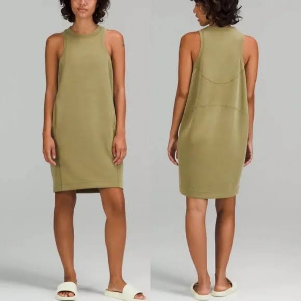 Lululemon Softstreme Back In Action Dress Bronze Green